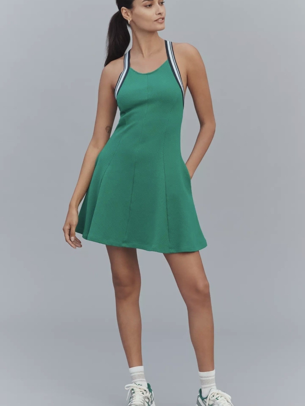 DAILY PRACTICE BY ANTHROPOLOGIE 
-Back Swing Mini Dress